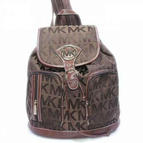 Michael Kors Jet Set Signature Large Coffee Backpacks