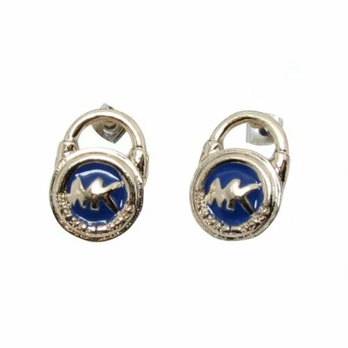 Michael Kors Astor Logo Blue Earrings
