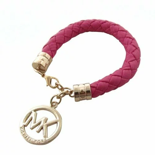 Michael Kors Braided Logo Pink Bracelets