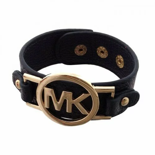 Michael Kors Leather Logo Navy Bracelets