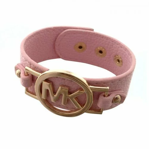Michael Kors Leather Logo Pink 005 Bracelets