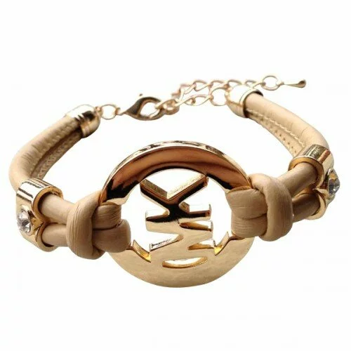 Michael Kors Skinny Logo Chain Beige 006 Bracelets