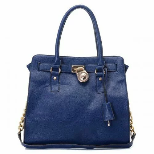 Michael Kors Hamilton Large Tote Navy Leather Colden