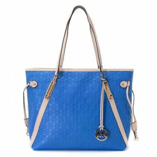 Michael Kors Blue Vanilla Leather Bag