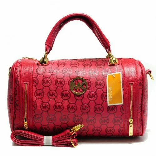 Michael Kors Quilted Flap Large Red Satchels