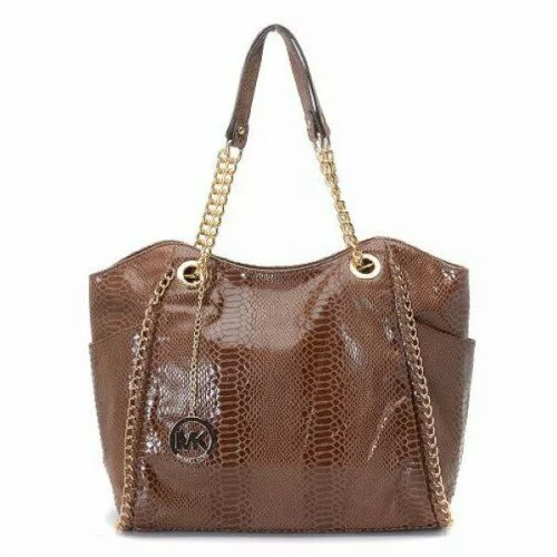 Michael Kors Chelsea Two-Tone Large Brown Totes