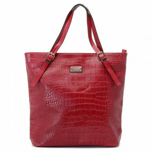 Michael Kors Crocodile-Embossed Large Red All Totes