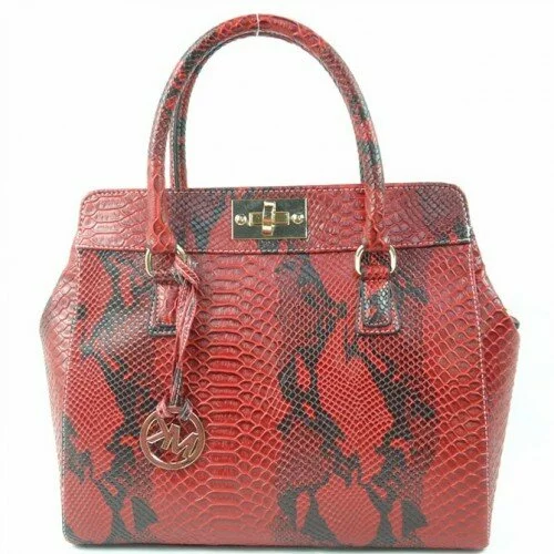 Michael Kors Embossed Large Red Totes