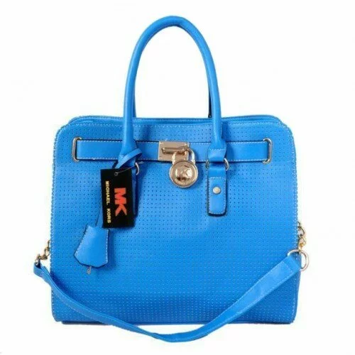 Michael Kors Perforated Large Blue Totes