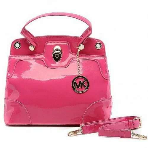 Michael Kors Smooth Leather Large Pink Totes