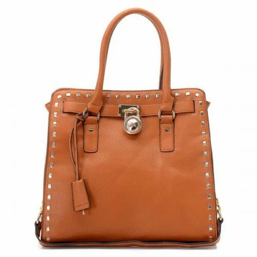 Michael Kors Smooth Outlook Large Brown Totes