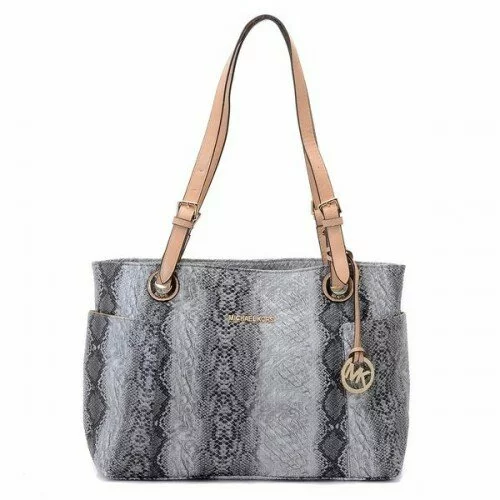 Michael Kors Jet Set Zip-top Tote Natural Python-stamped Leather